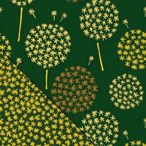 Bezug für das Original Theraline | reine Baumwolle | 164 Pusteblume dunkelgrün