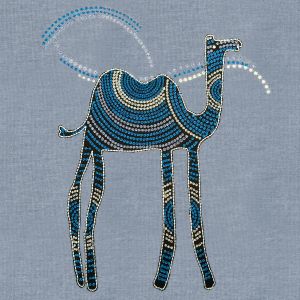 Bezug für das Original Theraline | Bamboo Collection | 182 Melange Blau-grau Apl. Kamel