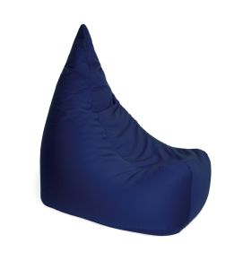 Zwergensitzsack in Gondelform 90 Liter Standardperlen dunkelblau